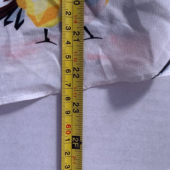 LOVE BINETTI Womens Sz L Geometric bird print Blouse 100% silk - Picture 14 of 14